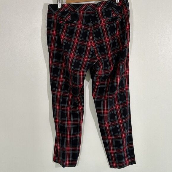 J.Jill Premium Bi Stretch Plaid Pants Size 14 Tall Pockets Preppy Holiday - Picture 5 of 6